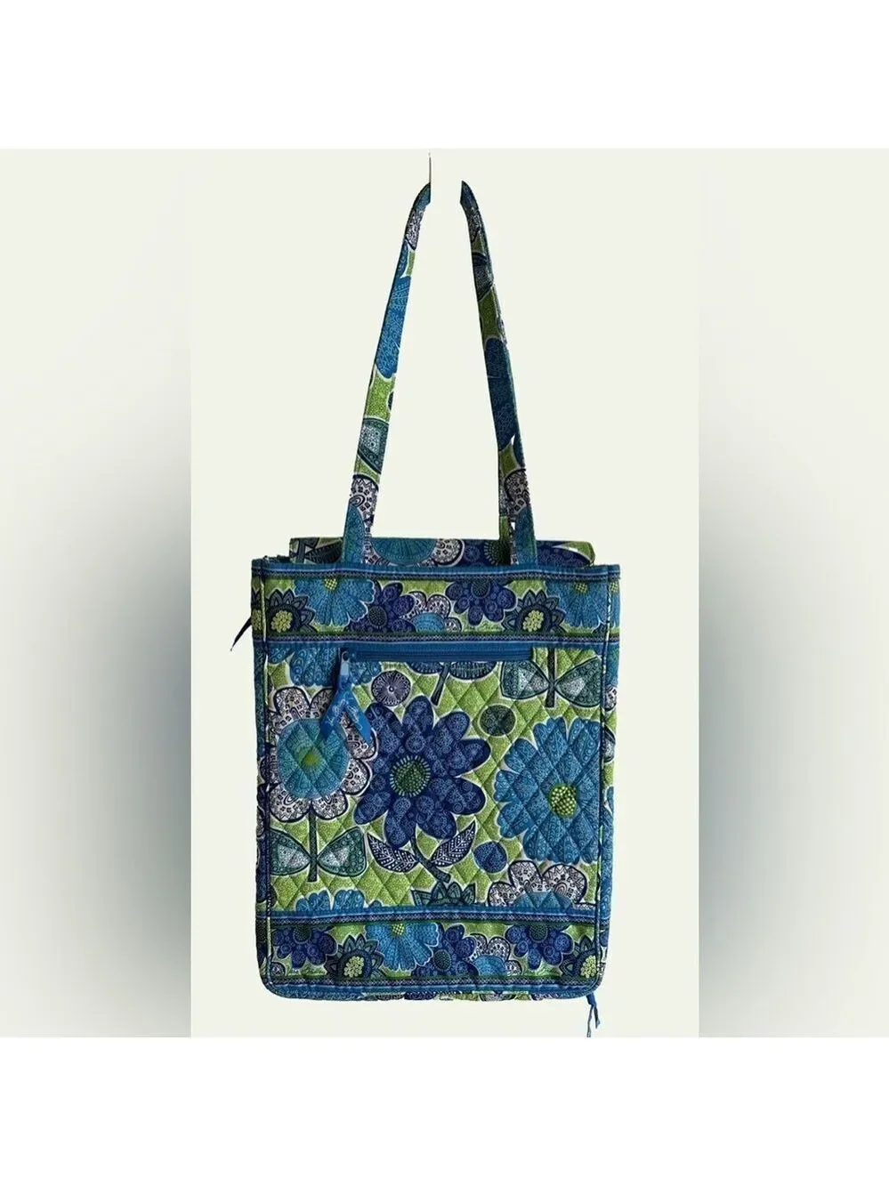 Vera Bradley Retired Doodle Daisy Laptop Travel Tote( 15”)